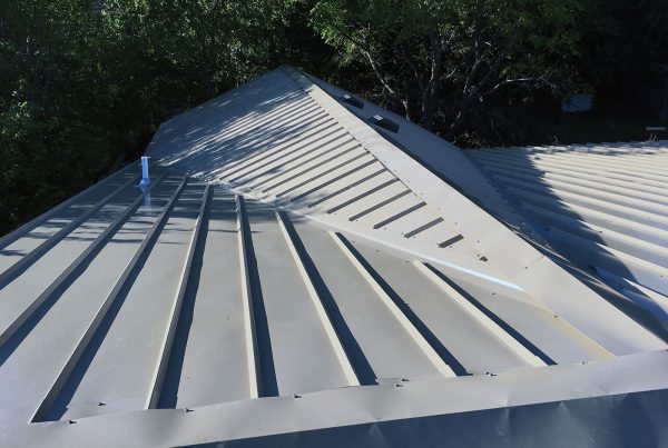 Grey Metal Roof Install