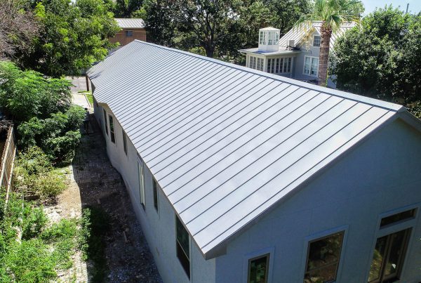 Drone Photo of Standing Seam Roof